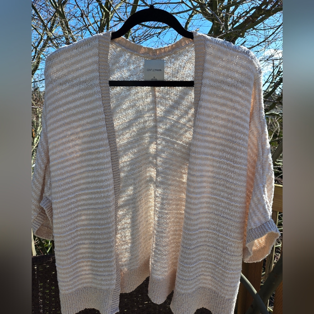 Gentle Fawn Cream Striped Women's Sweater - XS
